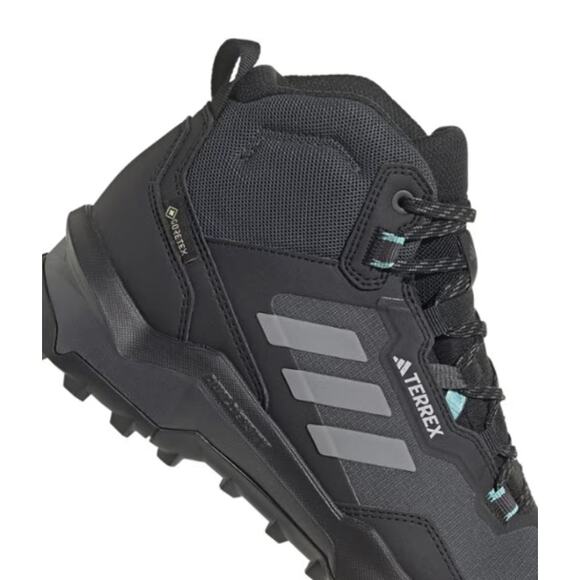 Adidas Terrex AX4 Mid GORE-TEX Hiking Shoes GTX Boots | Women's 9 Black Grey NEW - Picture 7 of 9